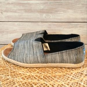 Tom’s Black/white stripped Espadrilles